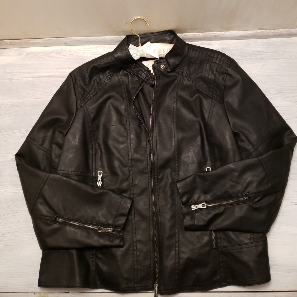 Vince Camuto Black Moto Jacket